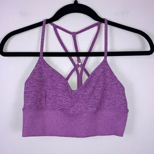 Alo Yoga Alosoft Lavish Sports Bra Strappy Women’s Size Small Purple Active Soft thumbnail 3