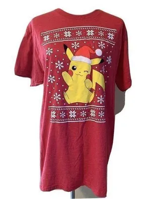 Pokémon Pikachu Christmas Graphic Crew Neck Tee thumbnail 1