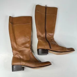 Corso Como Brown Leather Knee High Boots‎ Size 7.5 thumbnail 1