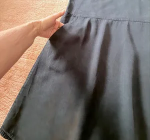 Everly Black Lyocell Popover Shift Dress Size Unmarked Short Sleeve Pockets thumbnail 7
