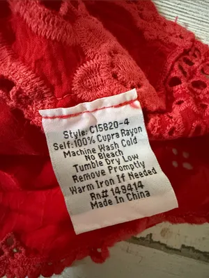Johnny Was Luanna Red Eyelet Scoop Neck Tank Blouse thumbnail 11
