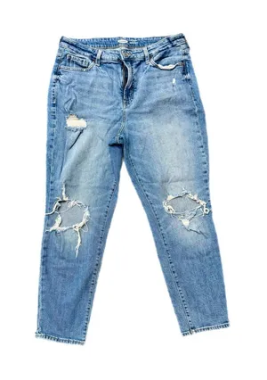 Old Navy Classic High-Rise Distressed Women’s Jeans — Light Blue thumbnail 1