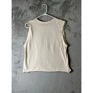 The Upside Infinite Cropped Muscle Tank Top Natural Graphic Logo Size‎ 8 Cotton thumbnail 3