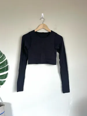 Lululemon Ebb to Street Long Sleeve Ribbed Crop Top thumbnail 2