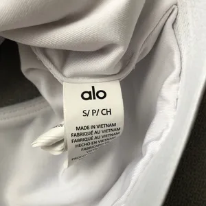 Alo Yoga Airbrush Heart Throb Bra White/Black S thumbnail 5