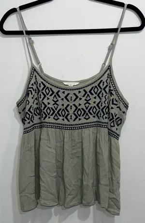 sim & Sam olive green navy blue Patterned Camisole thumbnail 1