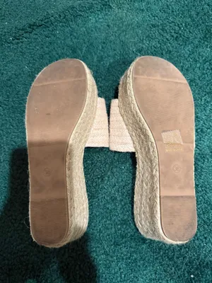 Espadrille Wedge Sandals Tan Size 7.5 thumbnail 3