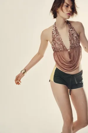 ZARA Sequin Halter Top thumbnail 2