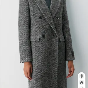 ARITZIA BABATON THE CONSTANT COAT Gray Herringbone Long Coat thumbnail 2