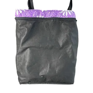 BLUE‎ SKY Cottagecore Boho Lavender Daisy Print Zip Closure Tote Bag thumbnail 6