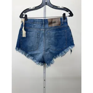 NWT One Teaspoon Sz 26 Mid Waist Rollers Cut Off Blue Denim Casual Jean Shorts thumbnail 4
