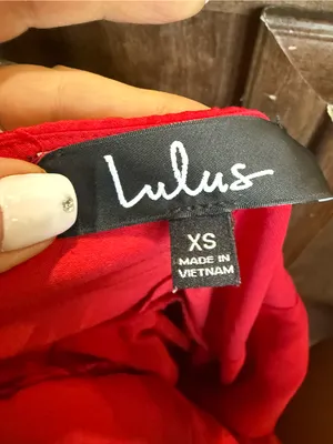 Lulu's Red Spaghetti-Strap Maxi Gown with High Side Slit thumbnail 7