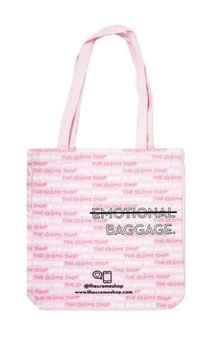 NWT Creme Shop Pink Emotional Baggage Tote Bag thumbnail 1