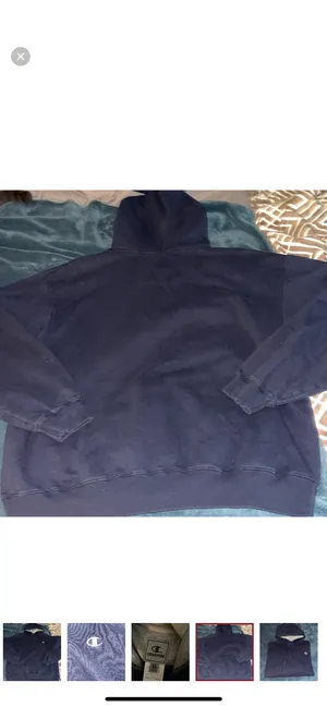 Champion Navy Blue Hoodie thumbnail 5