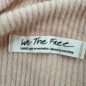 We The Free Sweater Womens L Peach Main Squeeze L/S Knit Oversized Boatneck Top thumbnail 4