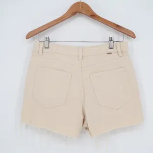 ONeill Womens Distressed Denim Shorts Cream Off-White Size 27 High Rise Frayed thumbnail 4