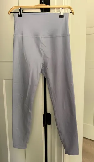 Beyond‎ Yoga Ribbed High-Waist Lilac Leggings thumbnail 1