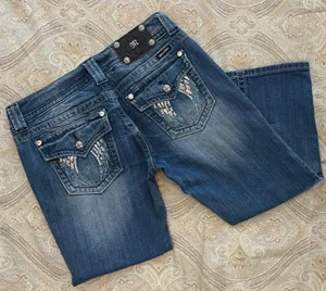Miss Me Blue Capri Jeans with Embellished Pockets thumbnail 1