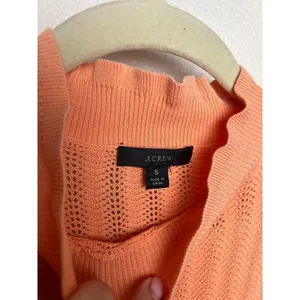 J. Crew Pointelle Ruffle Mockneck Sweater Sz. S thumbnail 3