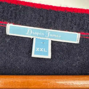 Draper James Reese Witherspoon Cashmere Wool navy burgundy sweater plus size XXL thumbnail 8
