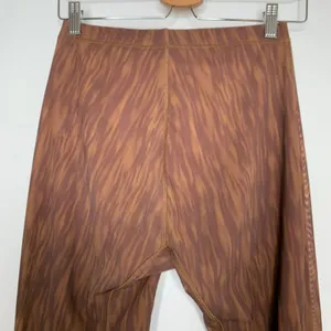 House of CB Erin Mesh Chocolate Brown Print Flare Pants Womens Small thumbnail 11