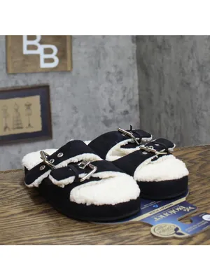 NWT Isotoner Womens Microsuede Double Buckle Slide Slippers 8532 Black S (6.5-7) thumbnail 4