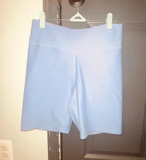 Abercrombie and fitch biker shorts light blue thumbnail 1