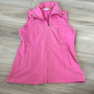 Pendleton Pink Full Zip Vest Hooded Collar Fleece Size Small‎ thumbnail 1