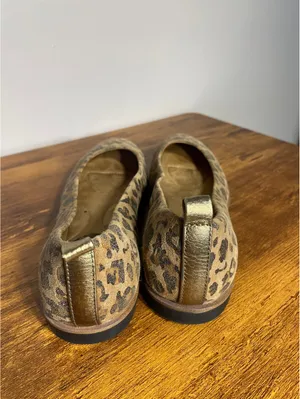 Comfortiva Leopard Leather Suede Ballet Flat Pillowtop Y2K Brown Size 8 thumbnail 6