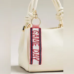 ANTHROPOLOGIE Beaded Bag Charm - White thumbnail 2