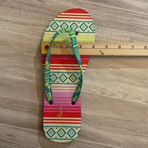 Vera Bradley Flip Flops in Serape Paradise Thong Sandals summer‎ Sz 7-8 thumbnail 5