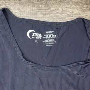 Zyia Active Women's Racerback Black Tank Silky‎ Ribbed Size XL thumbnail 2