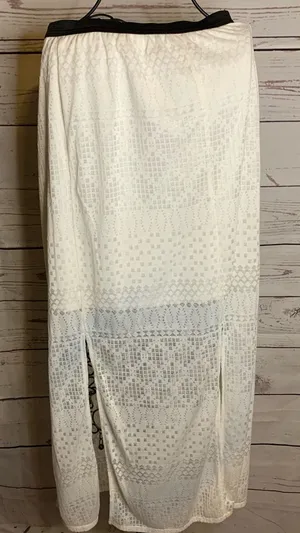Xhilaration cream maxi skirt with front slits thumbnail 1