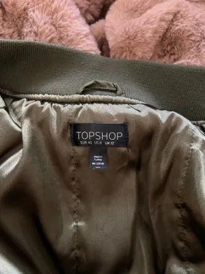 Topshop Bomber Olive Green Jacket thumbnail 4