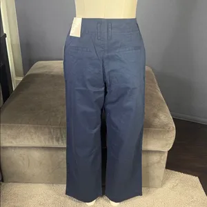 Women’s Navy Blue Straight Leg High Rise Office Casual Pants a new day 4R NEW thumbnail 6