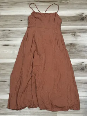Anthropologie O.P.T. Brinley Hemp Blend Tie Dress Women’s Large thumbnail 2
