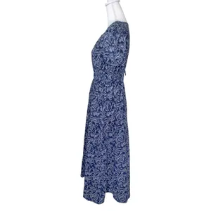 Gal Meets Glam Giselle Navy Floral Bird Print Maxi Dress thumbnail 4