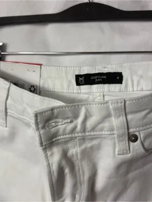 NWT Member’s Mark White High Rise Crop Flare Jeans thumbnail 3