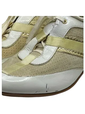Cole Haan 𖦹 Chelsea Athleisure Patent Leather Sneakers 𖦹 White Gold 𖦹 7B 𖦹 thumbnail 10
