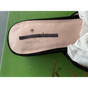 Kate Spade New York BLACK Women's Fayrn Point Toe Mules Size 8.5 Ruffle‎ thumbnail 6