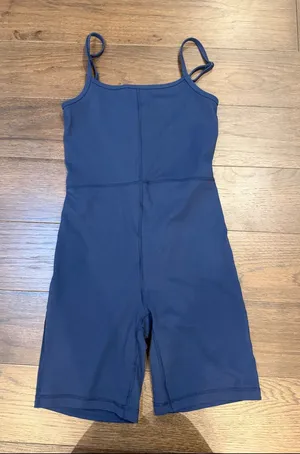 Automet Navy Blue Athletic Romper Unitard Biker Shorts Size XS - C31-065 thumbnail 1