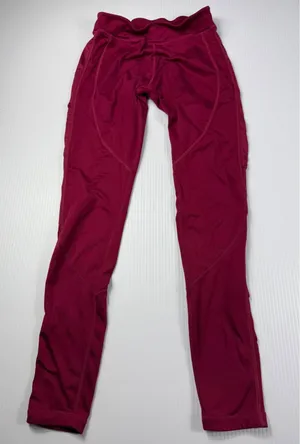 Gymshark Training‎ Leggings High Waisted Workout Gym Activewear Burgundy S thumbnail 1