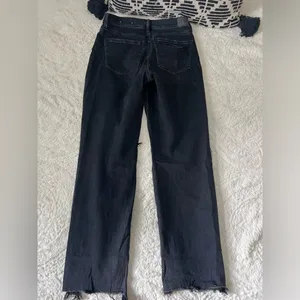 American eagle super high rise baggy straight jeans. thumbnail 3