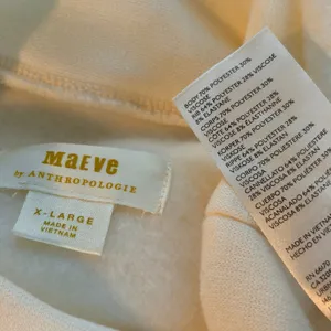 MAEVE NWOT | Anthropologie Oversized Mock Neck Sweatshirt Cream, XL thumbnail 8