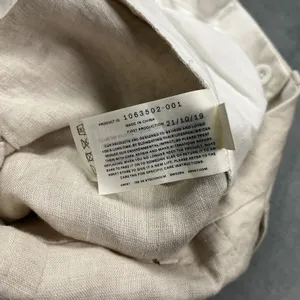 ARKET Linen Pleated Wide Leg Trousers 34 Beige 100% Linen Minimalist 1063502-001 thumbnail 11