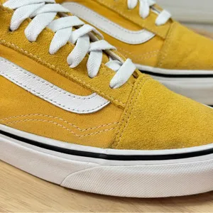 Vans Old Skool Canvas Suede Low Top Sneakers Mustard Yellow 6 Men 7.5‎ Women thumbnail 7