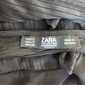 Zara Black Bodysuit Size S, Mesh Back EUC thumbnail 3