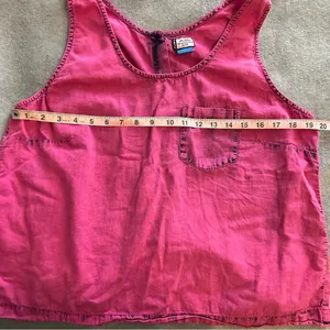Kavu pink tank top button back size L thumbnail 7