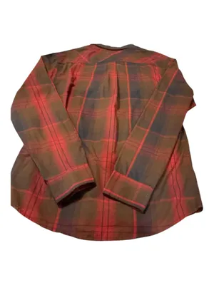 Levi’s Men’s Plaid Flannel Button Up Shirt Long Sleeve Red Brown Size S Small thumbnail 2