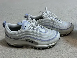 Nike Air Max 97 White with Light Blue Accents thumbnail 1